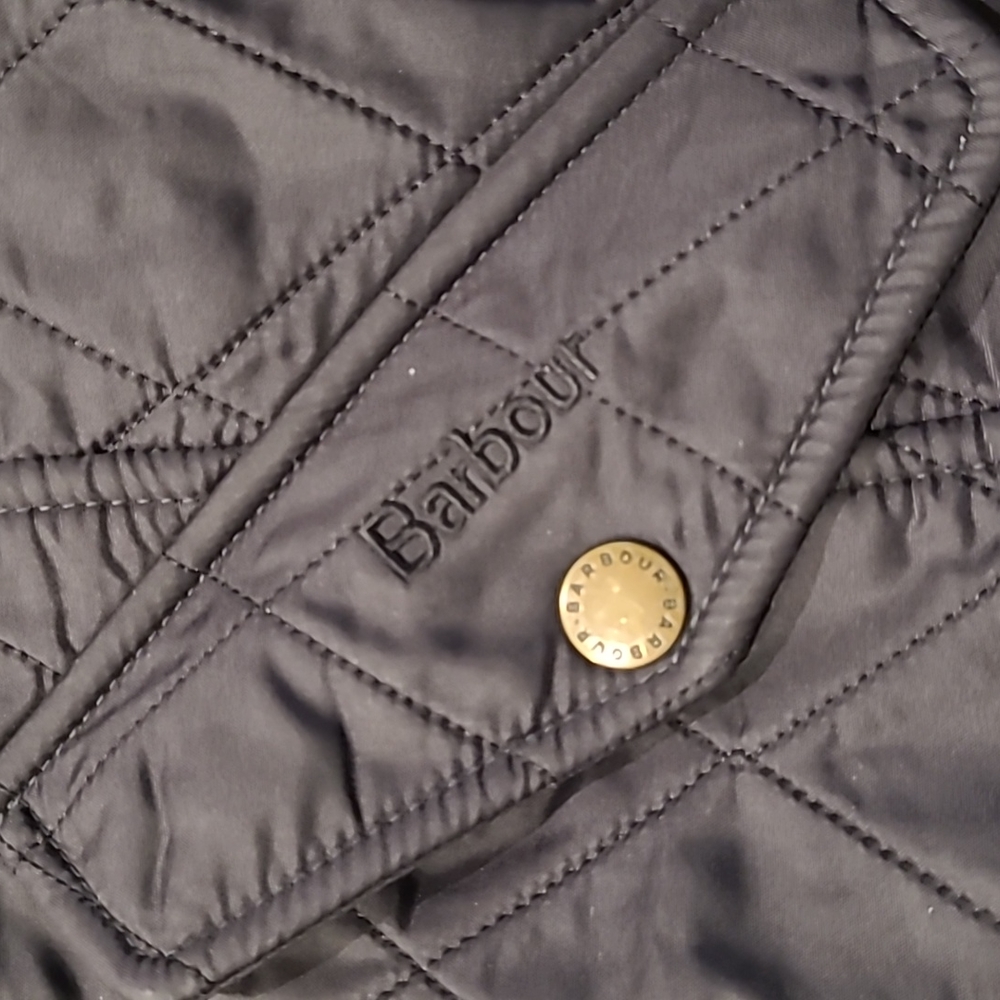 Good Condition Barbou Blue Calvary PolarQuilt Jacket Size 4 - Picture 2 of 7